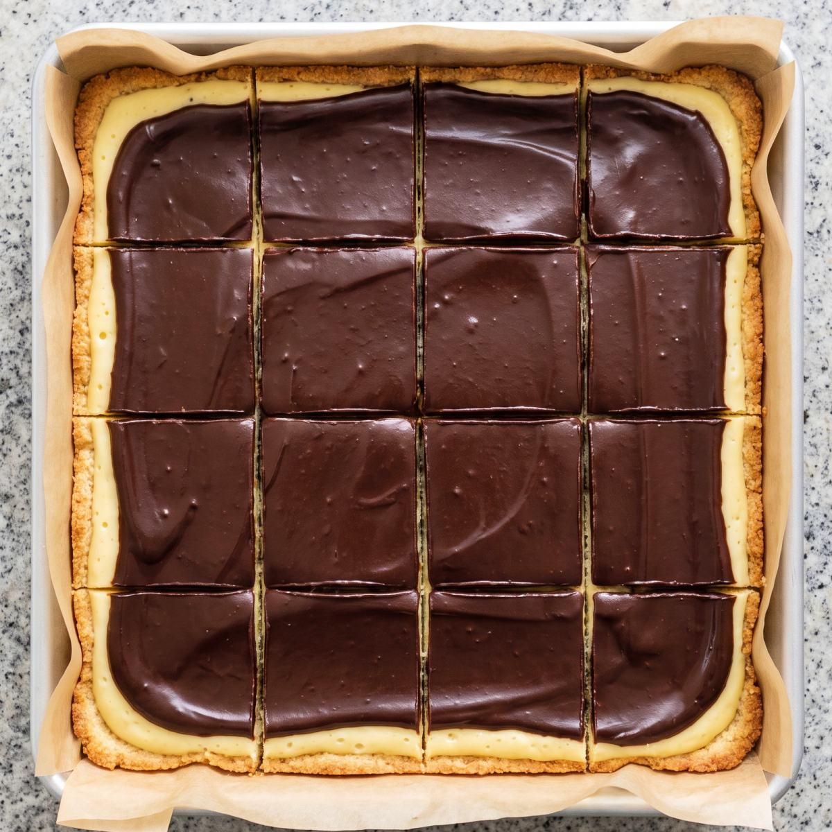Keto Chocolate Eclair Bars