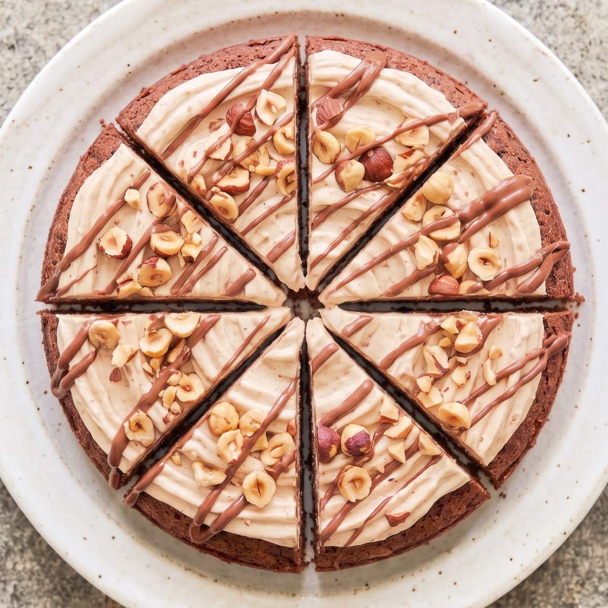Keto Chocolate Hazelnut Cream Cake
