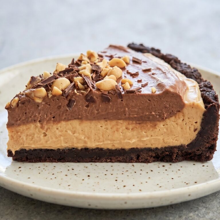 Keto Chocolate Peanut Butter Mousse Cake