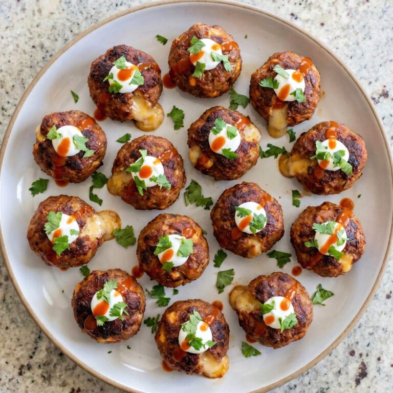 Keto Chorizo & Smoked Gouda Meatballs