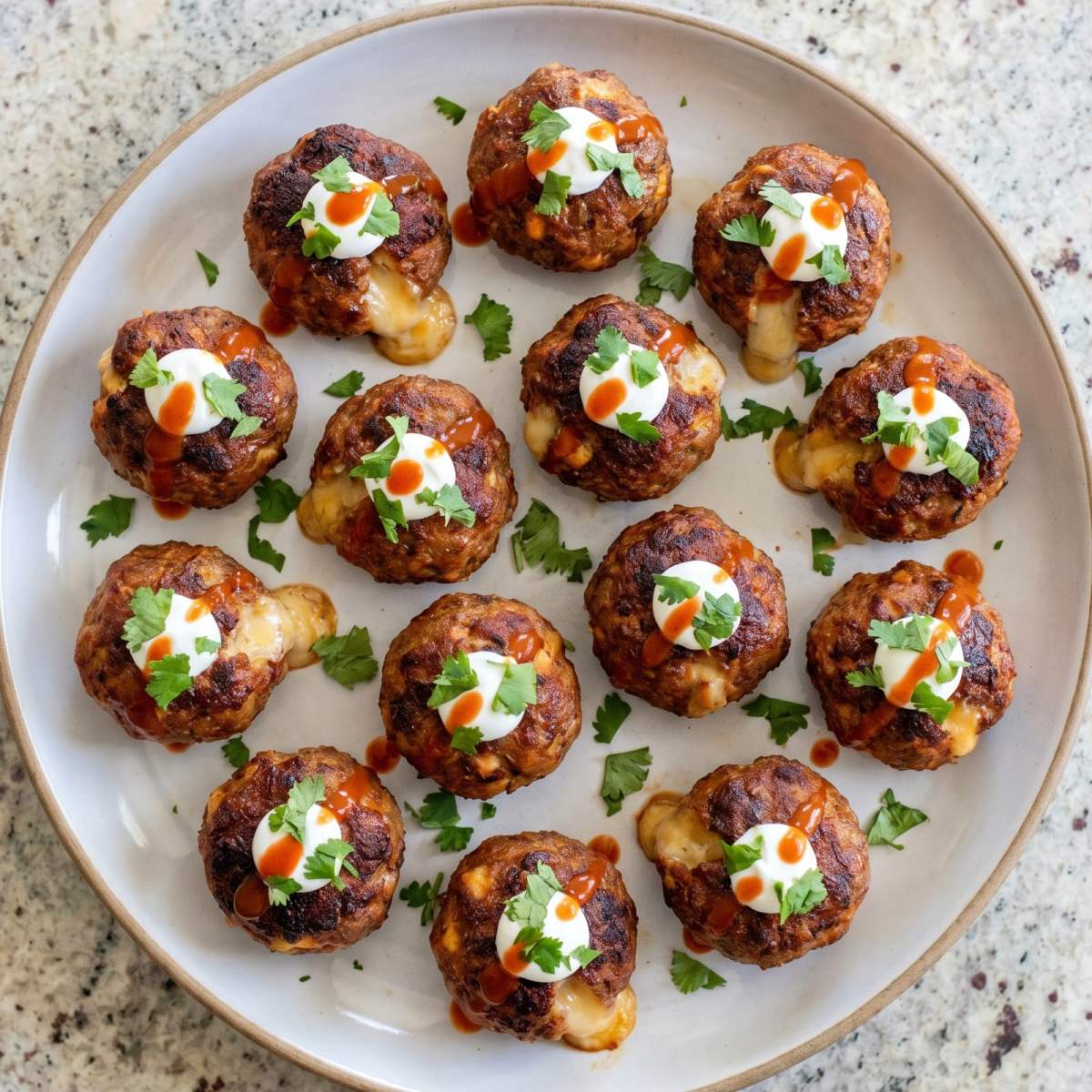 Keto Chorizo & Smoked Gouda Meatballs