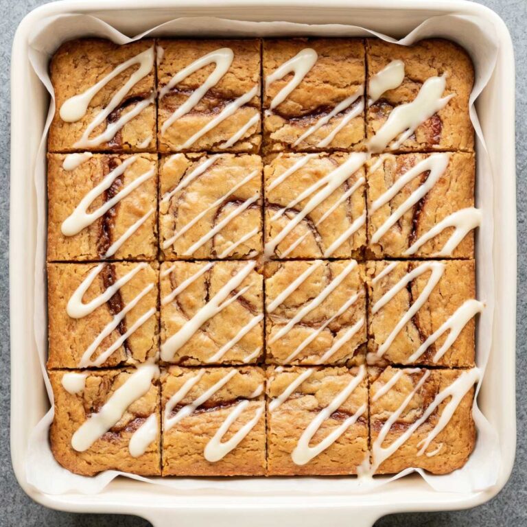 Keto Cinnamon Roll Blondies