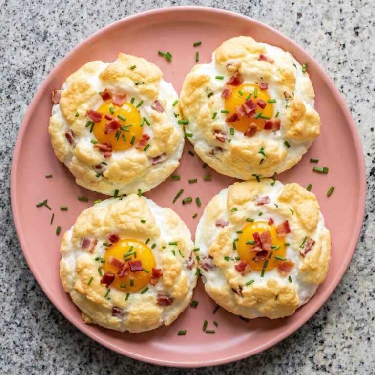 Keto Cloud Eggs with Bacon & Chives