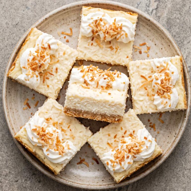 Keto Coconut Cream Pie Cheesecake Bars