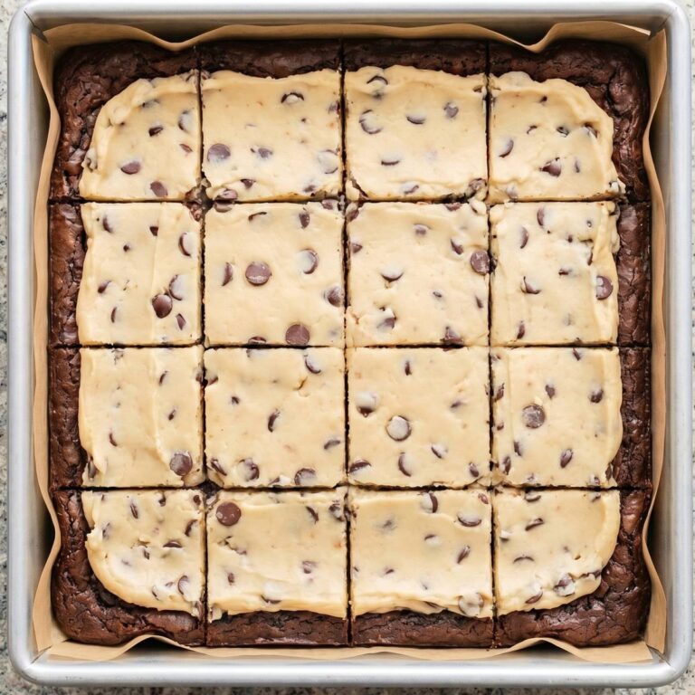 Keto Cookie Dough Topped Brownies