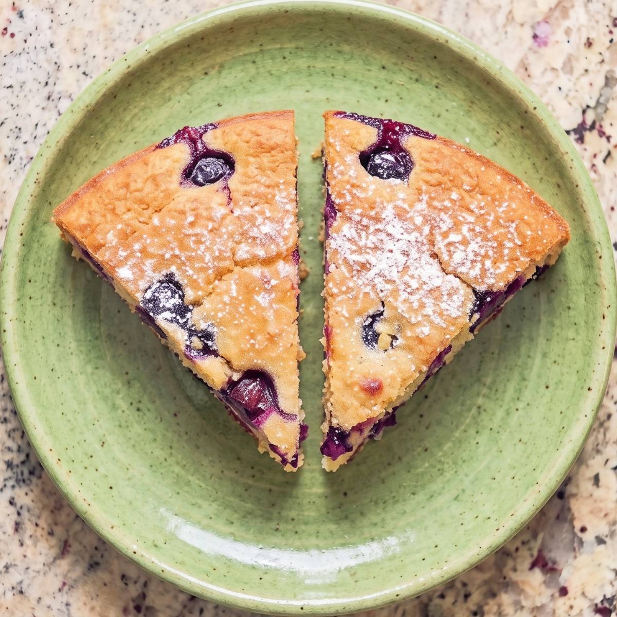 Keto Cottage Cheese Blueberry Cake