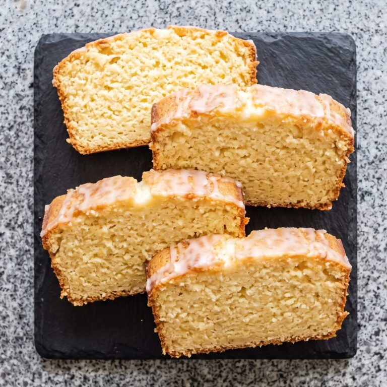 Keto Cottage Cheese Lemon Drizzle Cake