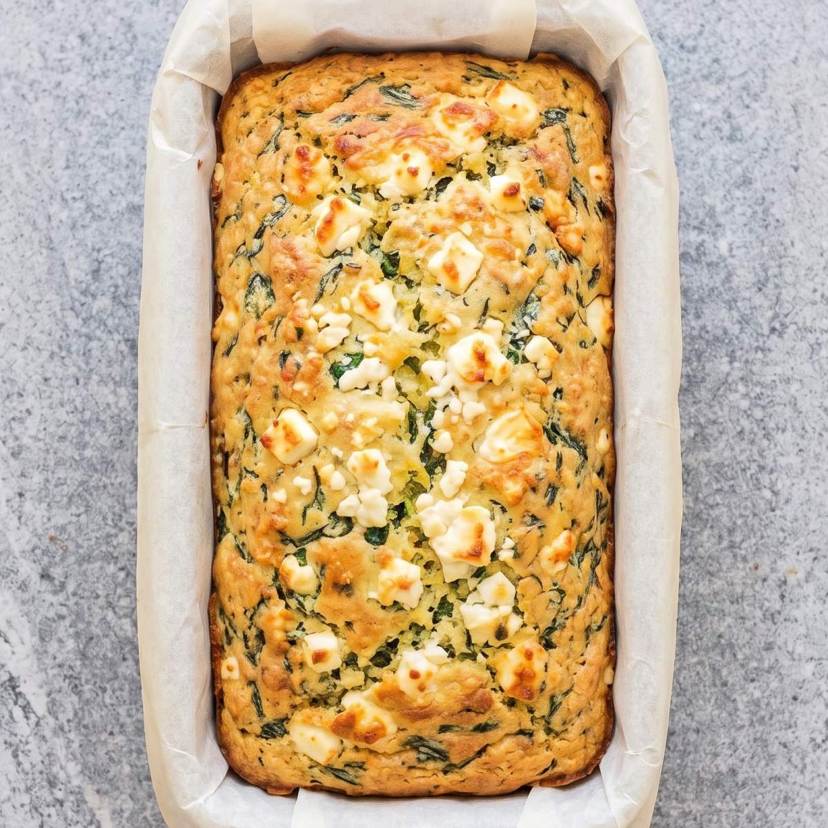 Keto Cottage Cheese Spinach & Feta Bread