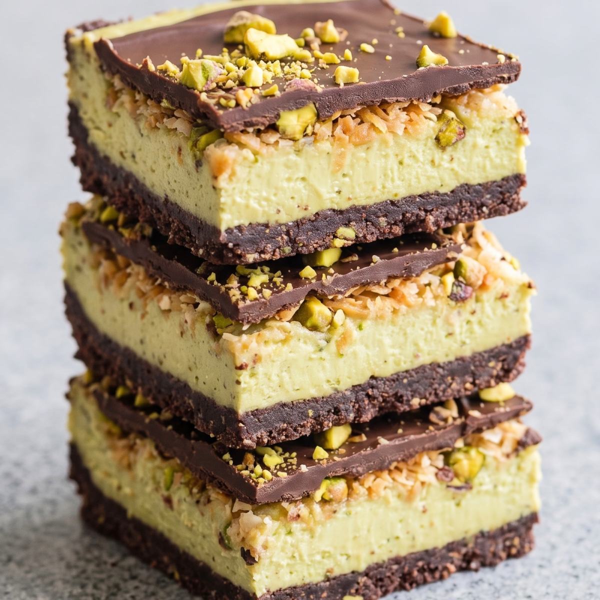 Keto Dubai Chocolate Cheesecake Bars