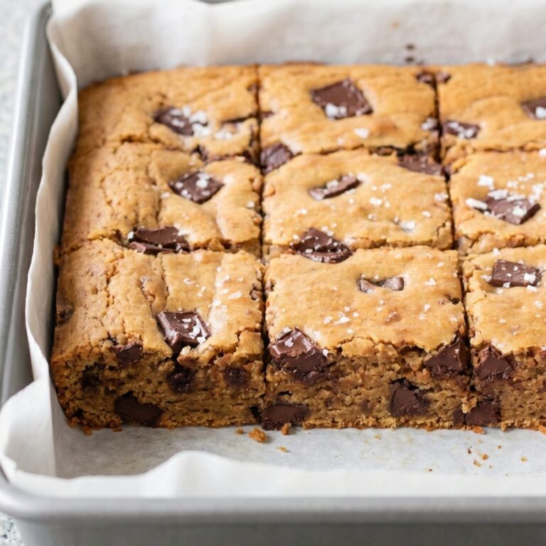 Keto Espresso Chocolate Chunk Blondies