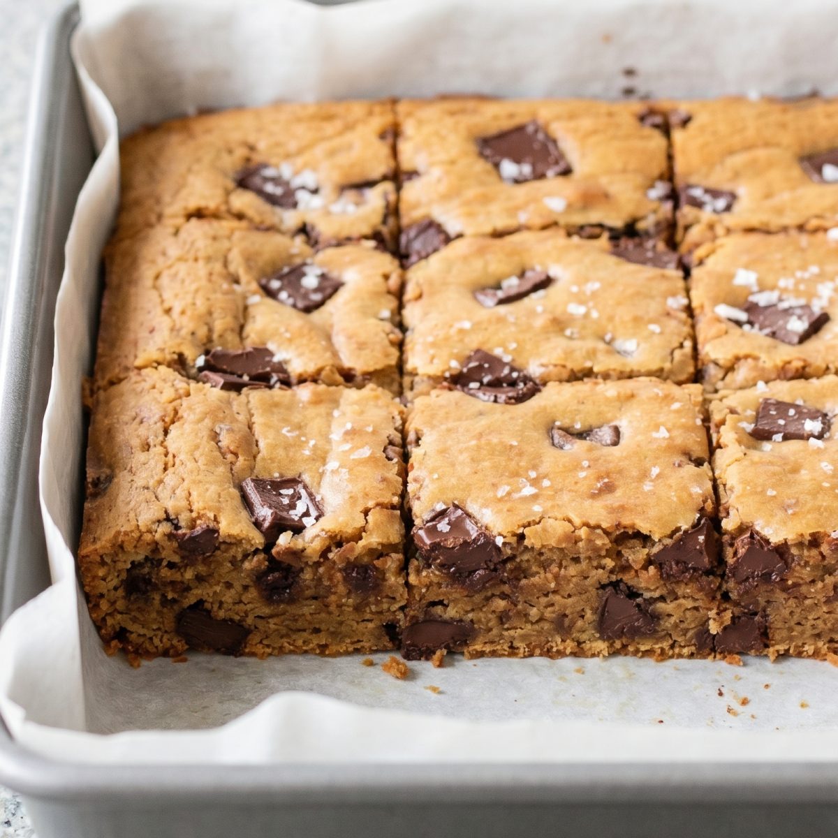 Keto Espresso Chocolate Chunk Blondies