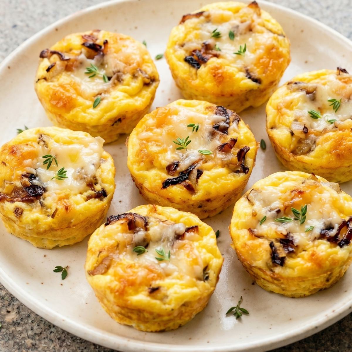 Keto French Onion Egg Bites