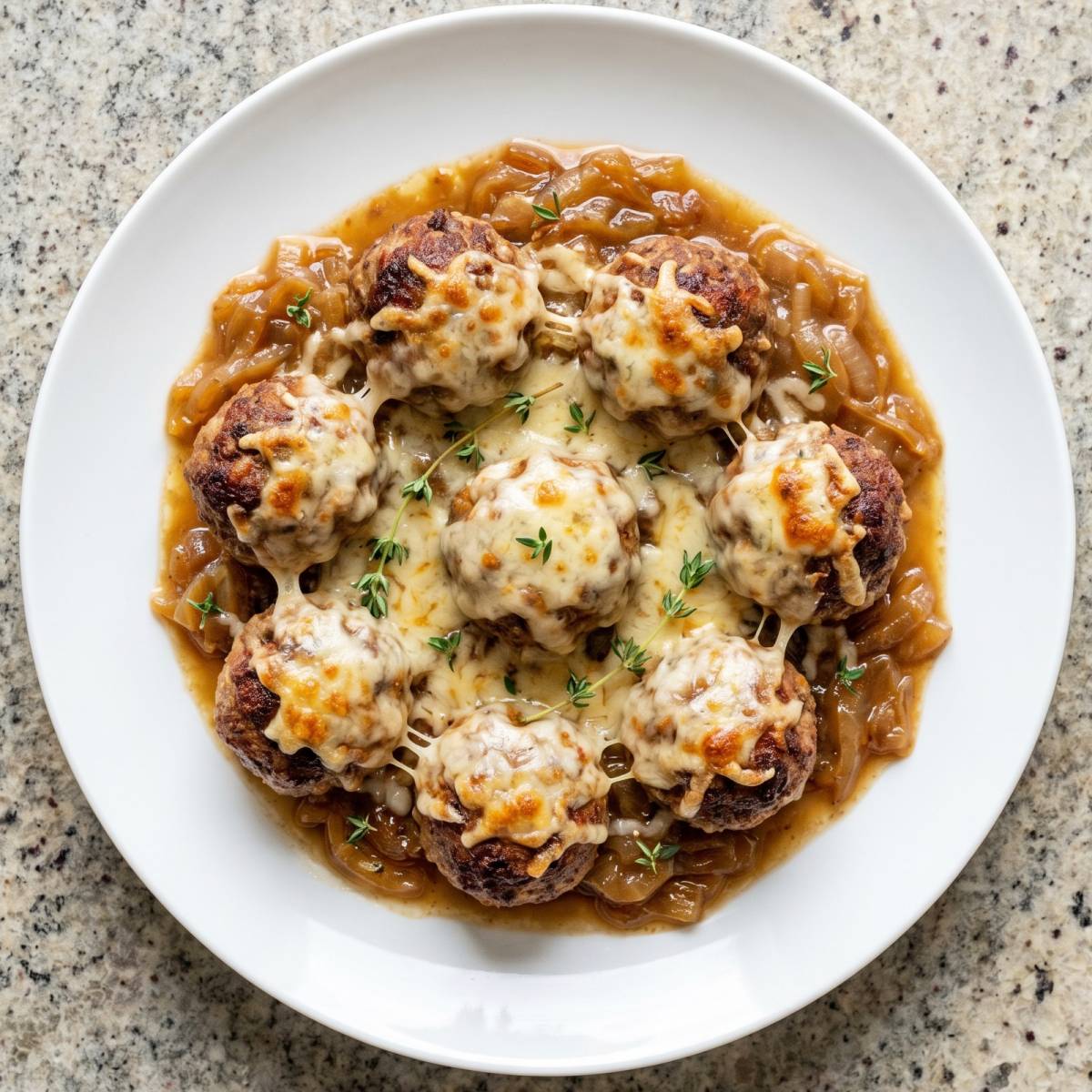 Keto French Onion Meatballs