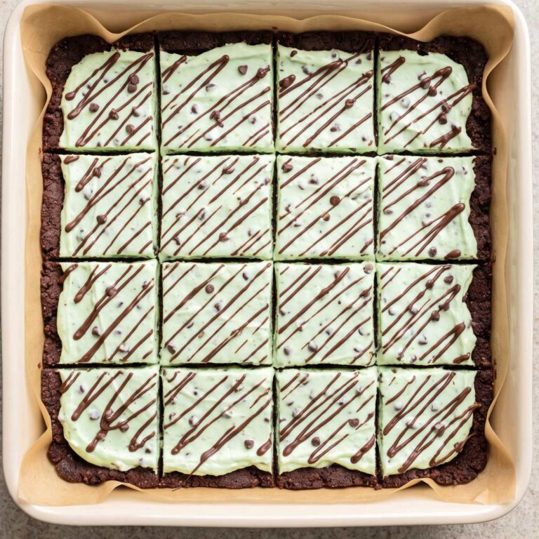 Keto Grasshopper Pie Bars