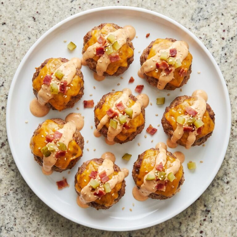 Keto Loaded Cheeseburger Meatballs