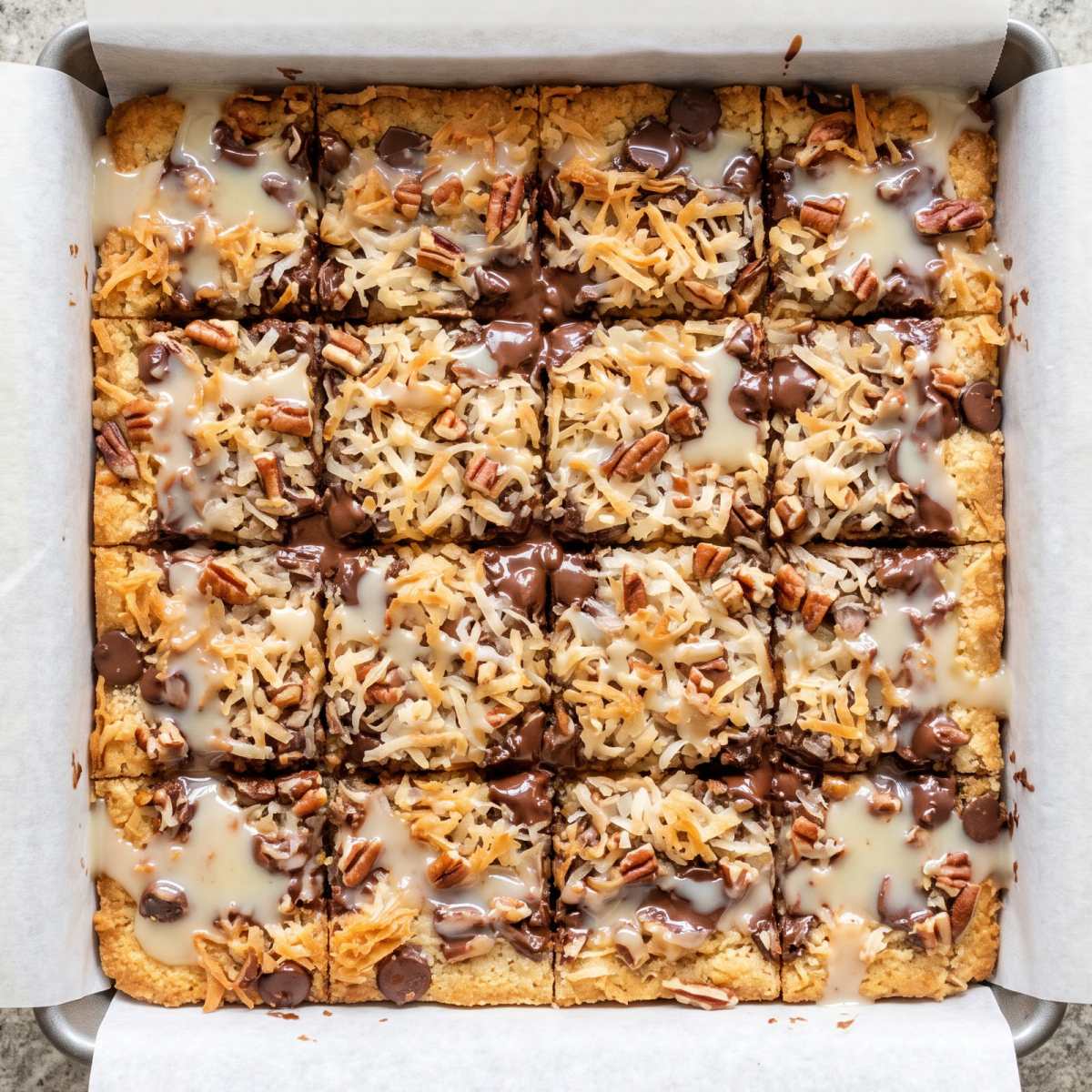 Keto Magic Cookie Bars
