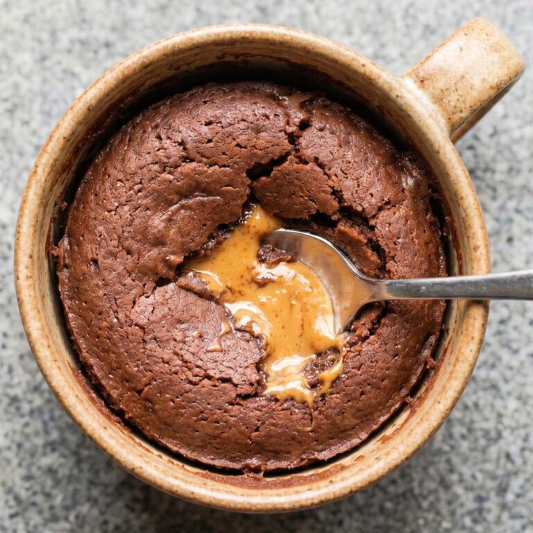 Keto Molten Peanut Butter Mug Cake