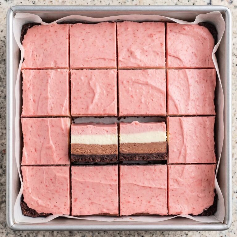 Keto Neapolitan Cheesecake Bars