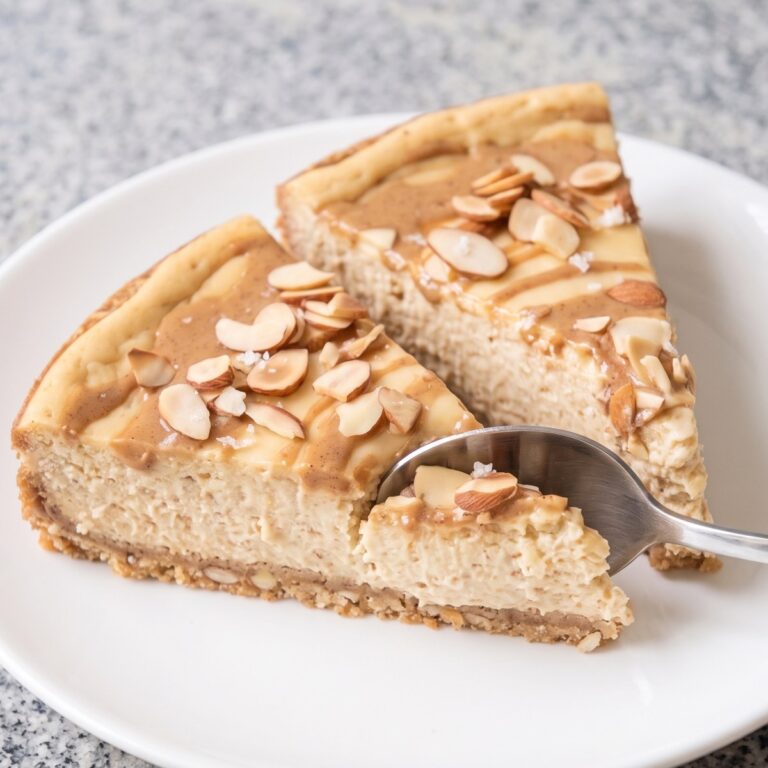 Keto No Bake Salted Almond Butter Cheesecake