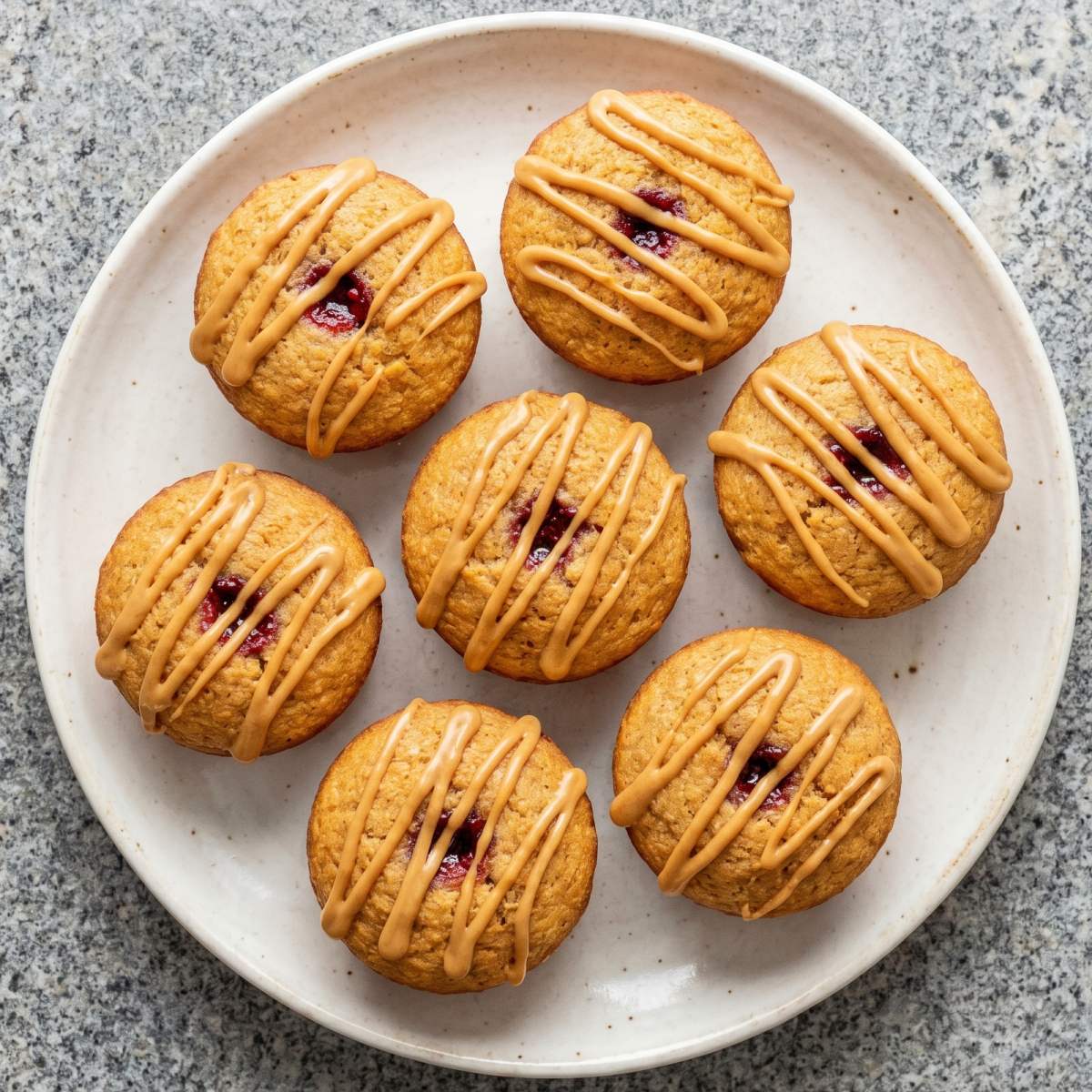 Keto Peanut Butter & Jelly Stuffed Muffins