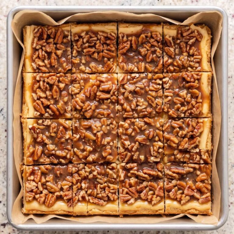 Keto Pecan Pie Cheesecake Bars