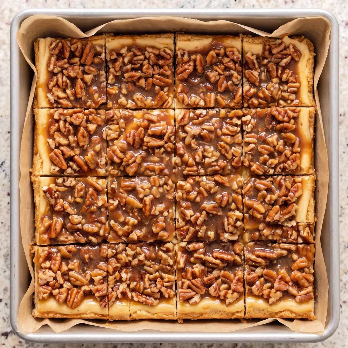 Keto Pecan Pie Cheesecake Bars
