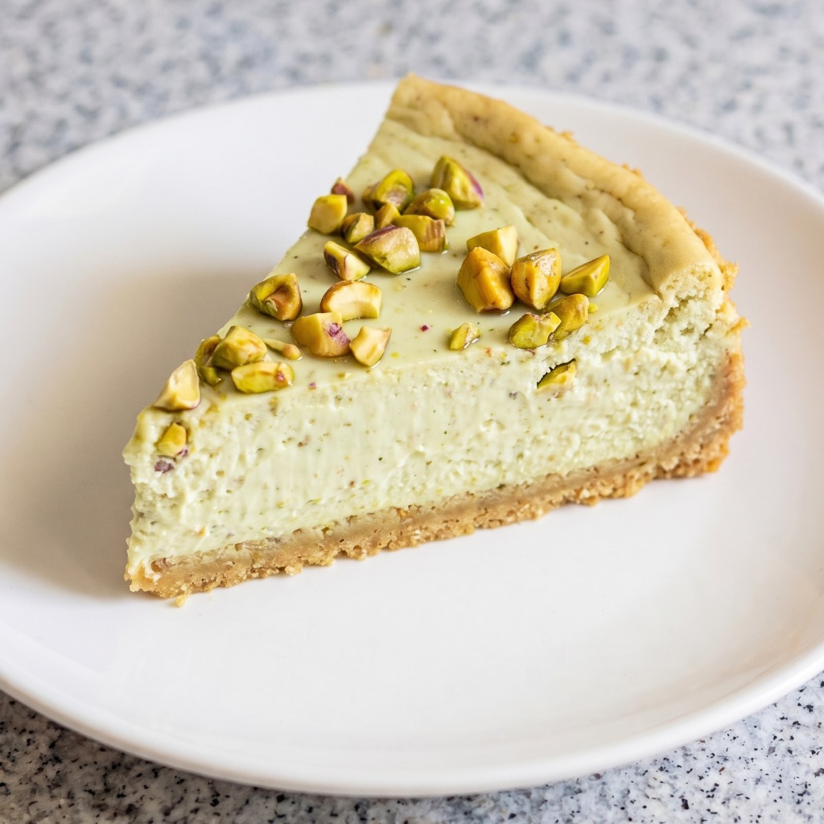 Keto Pistachio Rose Cheesecake