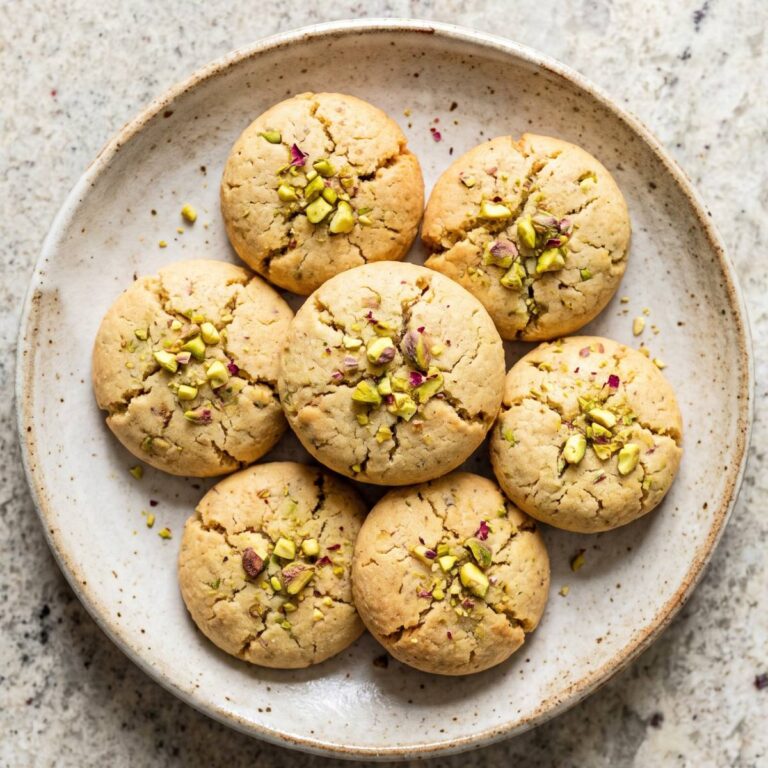 Keto Pistachio Rose Cookies