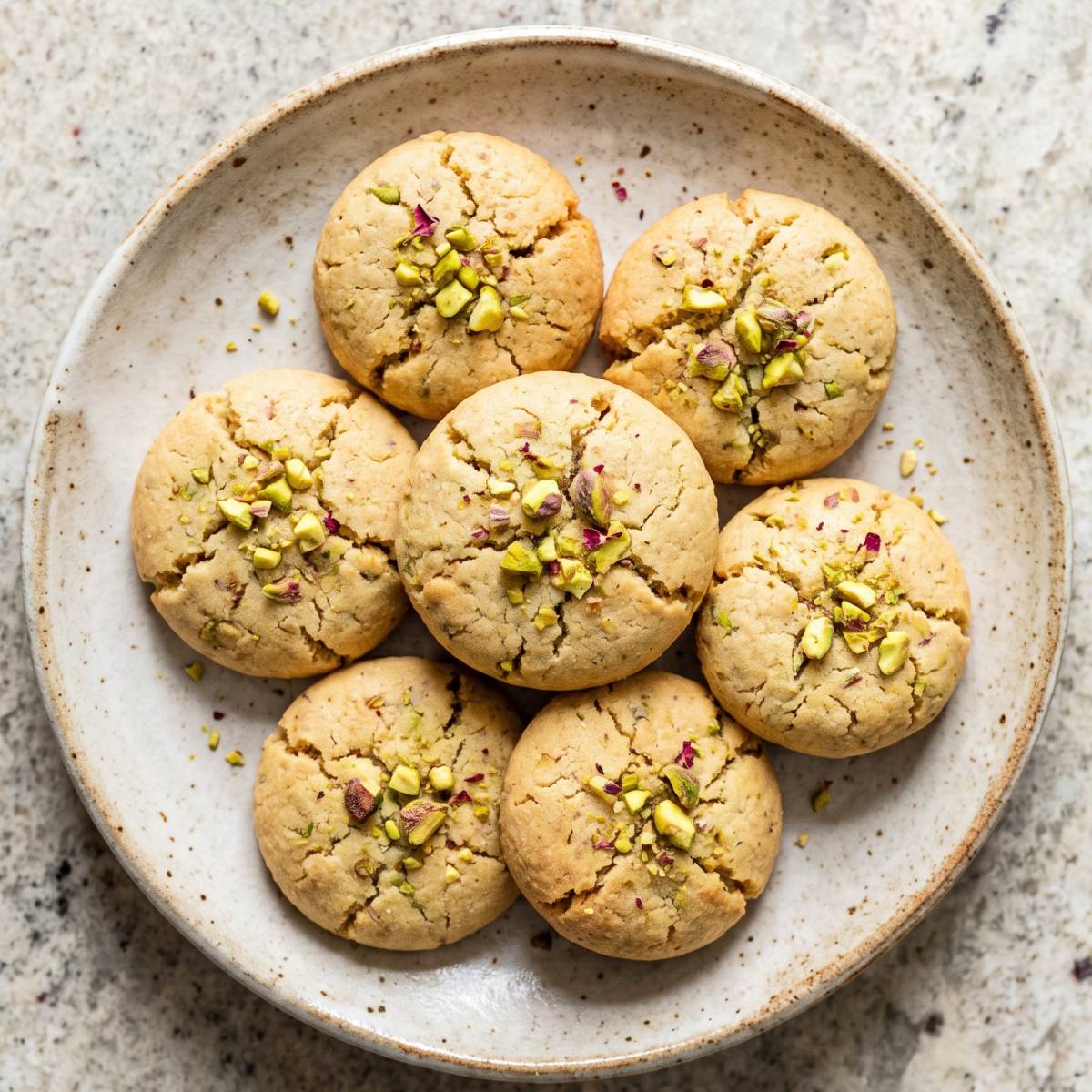Keto Pistachio Rose Cookies
