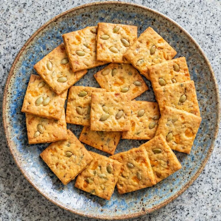 Keto Pumpkin Seed & Cheddar Crackers