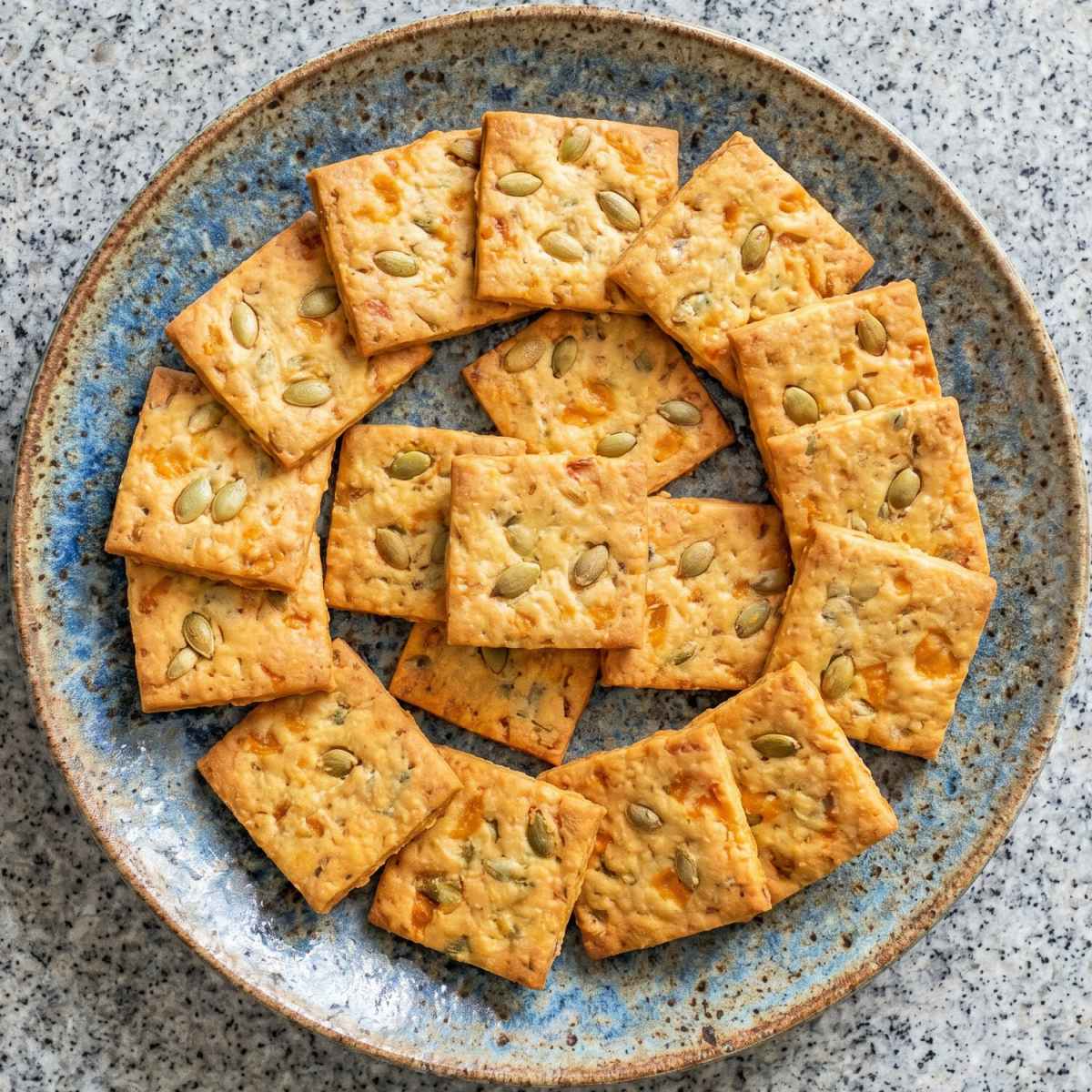 Keto Pumpkin Seed & Cheddar Crackers