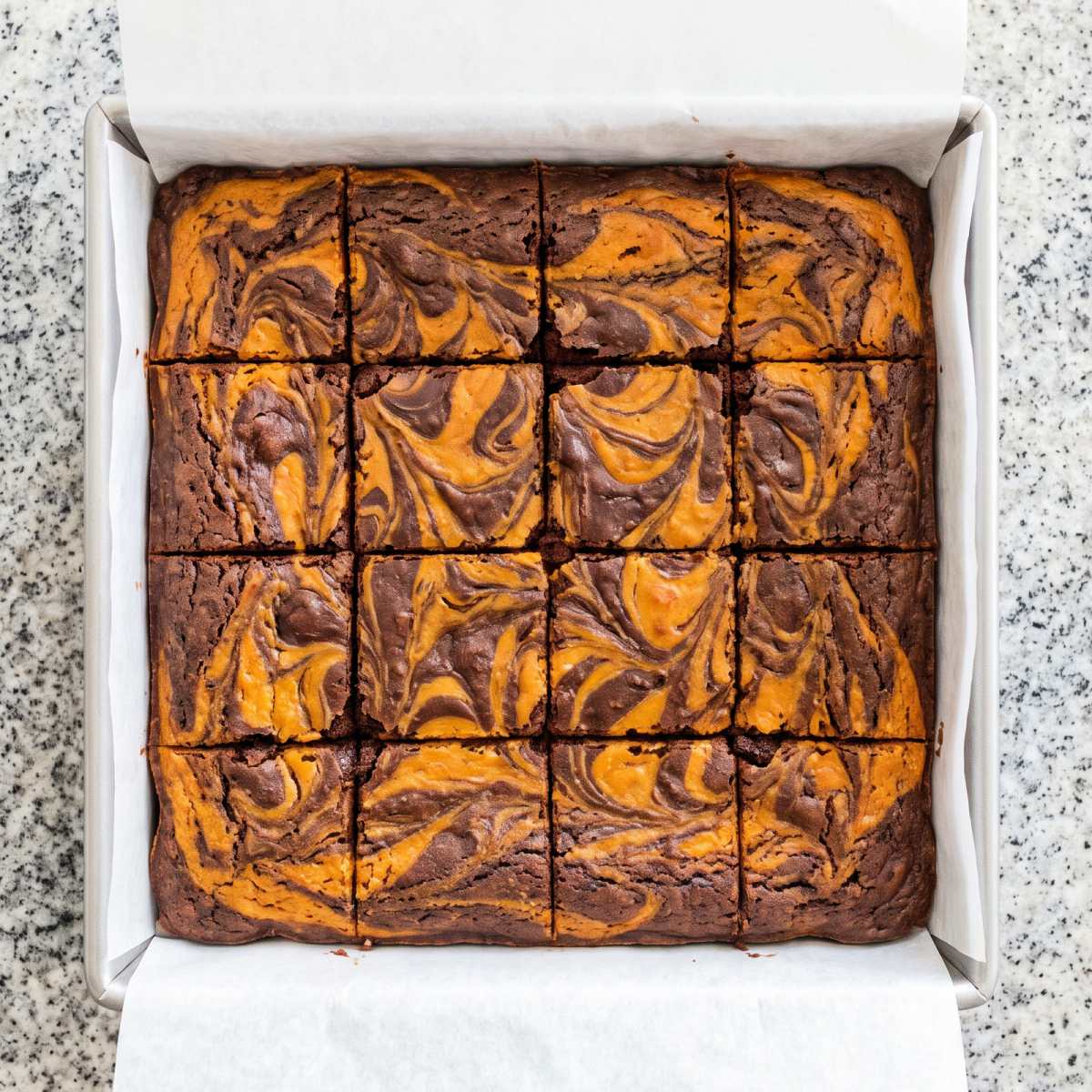 Keto Pumpkin Swirl Brownies
