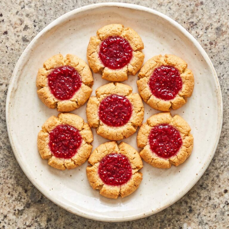 Keto Raspberry Almond Thumbprints