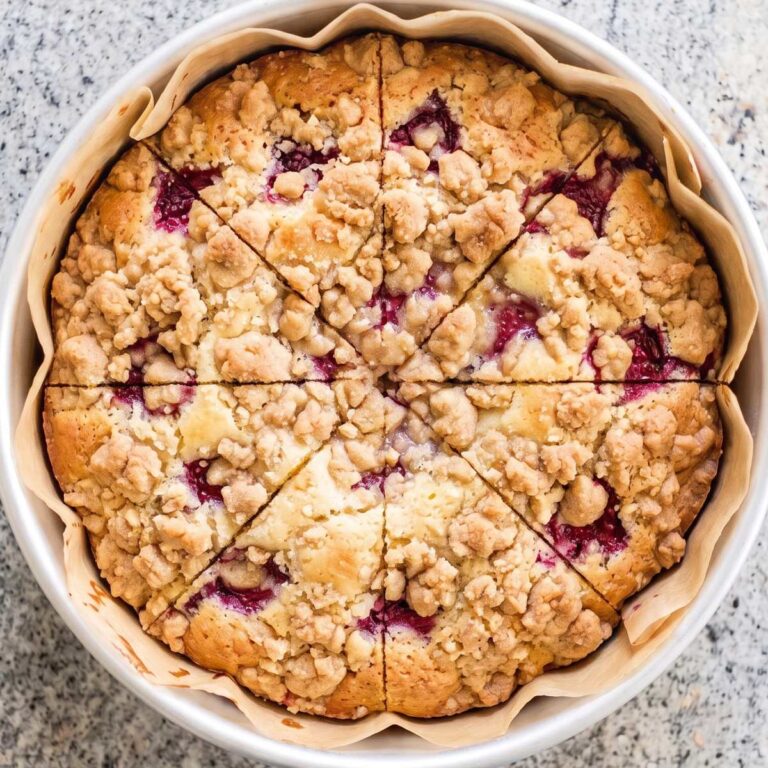 Keto Raspberry Yogurt Crumb Cake