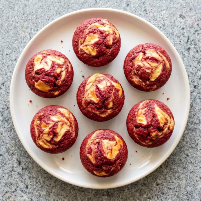 Keto Red Velvet Cream Cheese Swirl Muffins