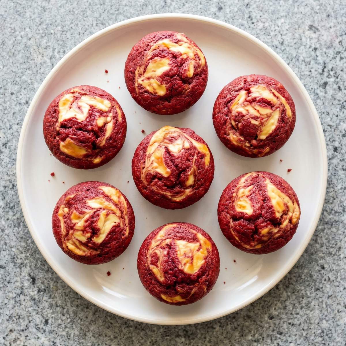 Keto Red Velvet Cream Cheese Swirl Muffins