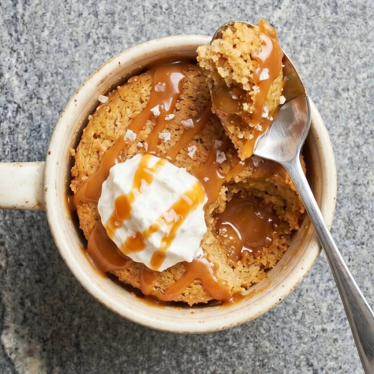 Keto Salted Caramel Mug Cake
