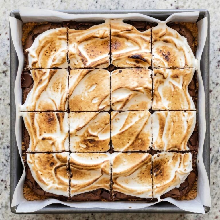 Keto S’mores Brownies with Toasted Meringue