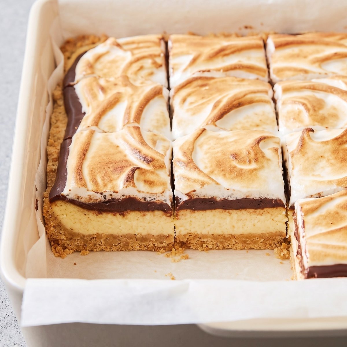 Keto S'mores Cheesecake Bars
