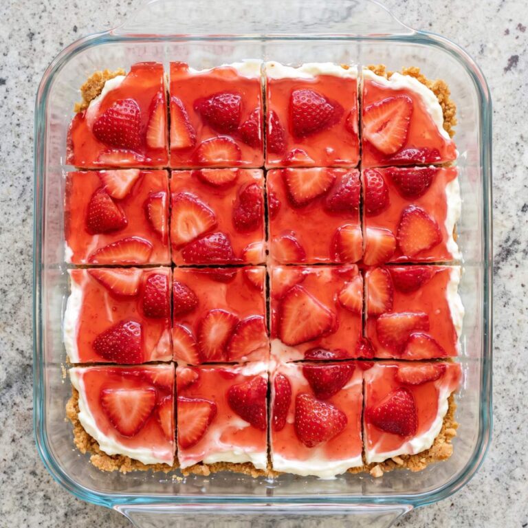Keto Strawberry Pretzel Salad Bars
