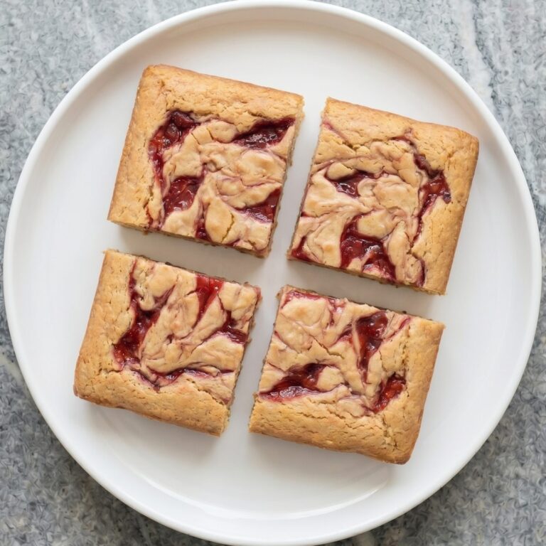 Keto Strawberry Swirl Blondies