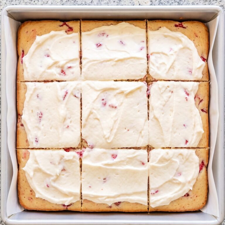 Keto Strawberry Yogurt Sheet Cake