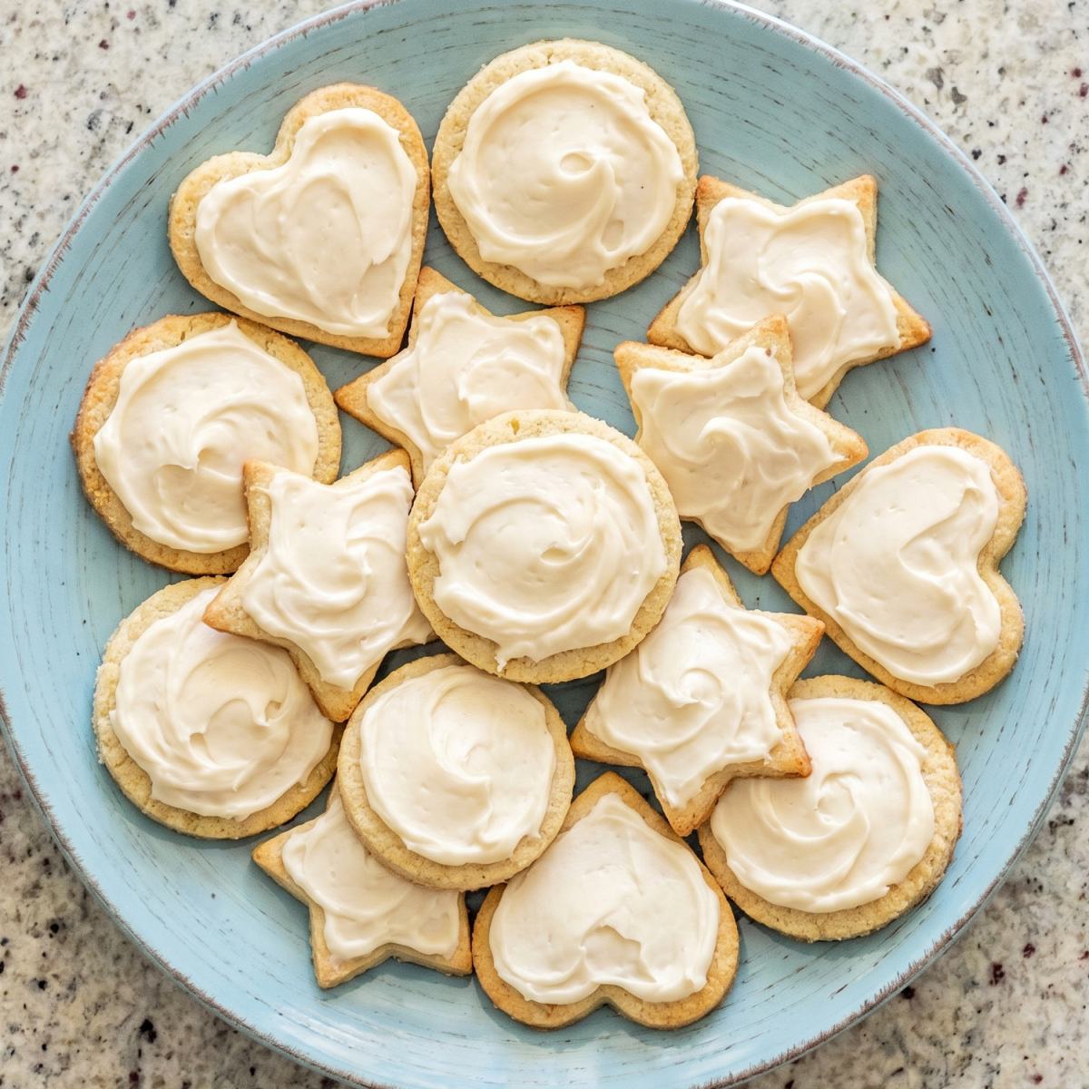 Keto Sugar Cookies with Vanilla Frosting
