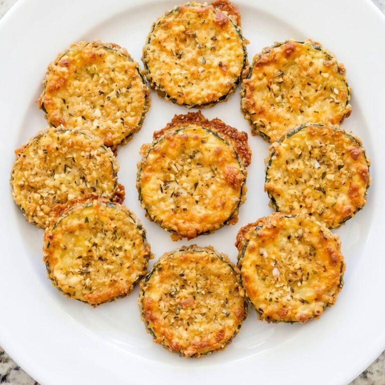 Keto Zucchini Parmesan Crisps
