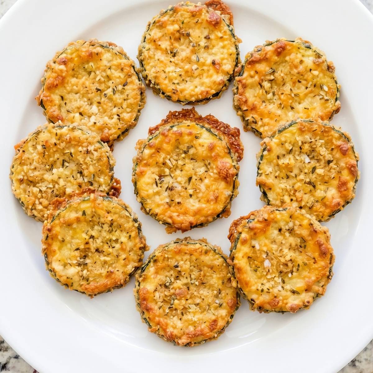 Keto Zucchini Parmesan Crisps